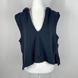 Free People Beach Sleeveless Hoodie Size S V Neck Pullover